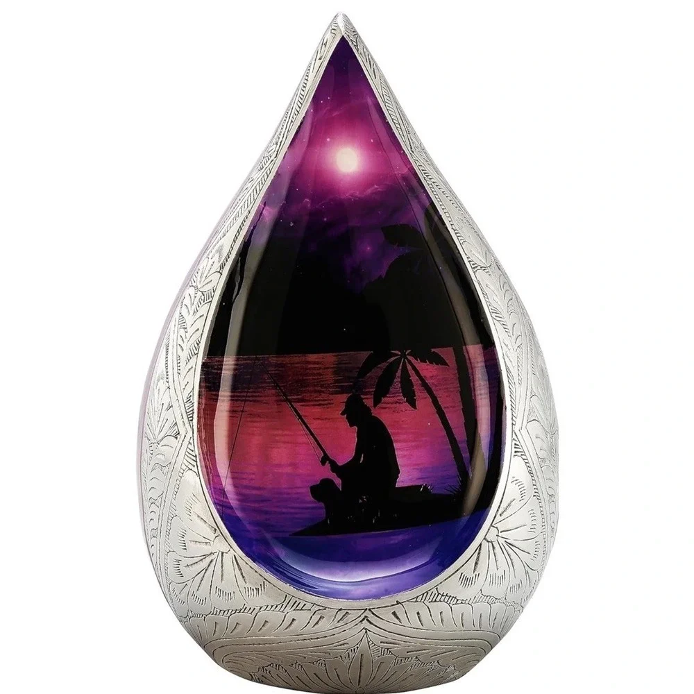 Everlasting Teardrop Cremation URNS,URN for Human Ashes Fishing